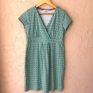 Boden dress green geometric 10 P midi